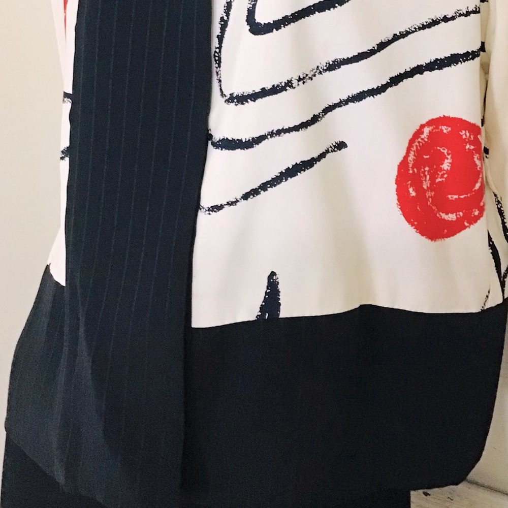 Graphic Print Silk Blend Jacket - Picture 4 of 9